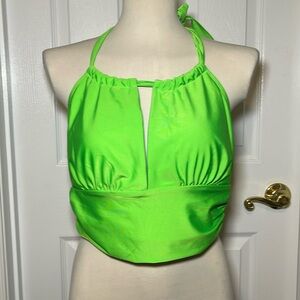 1 XL lime green bathing suit top. NWOT